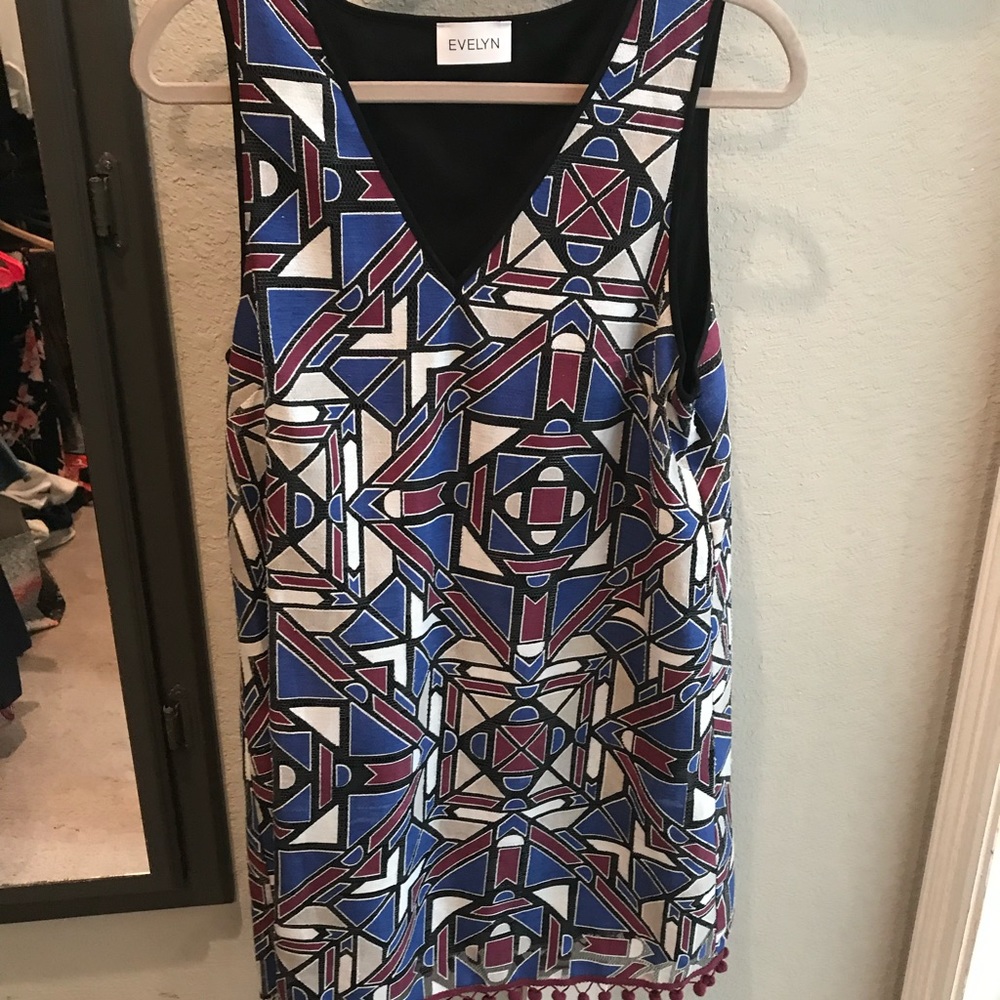 Evelyn sleeveless dress with tassels